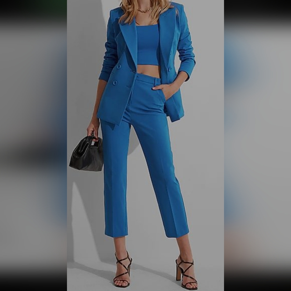 Super high waisted cropped straight pant